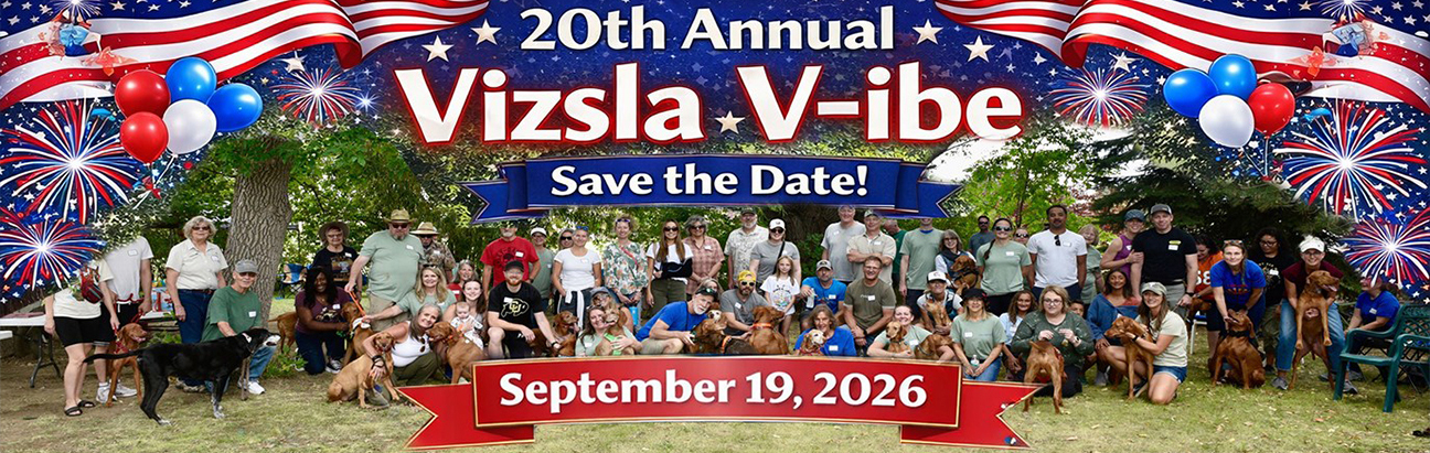 20th Annual Vizsla V-ibe, September 19, 2026